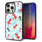 iPhone15 Pro Max 強化ガラス＆TPUスマホケース ガラプリ【HA221 金魚 点々 ブルー】