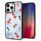 iPhone15 Pro Max 強化ガラス＆TPUスマホケース ガラプリ【HA226 金魚 水彩 ブルー】