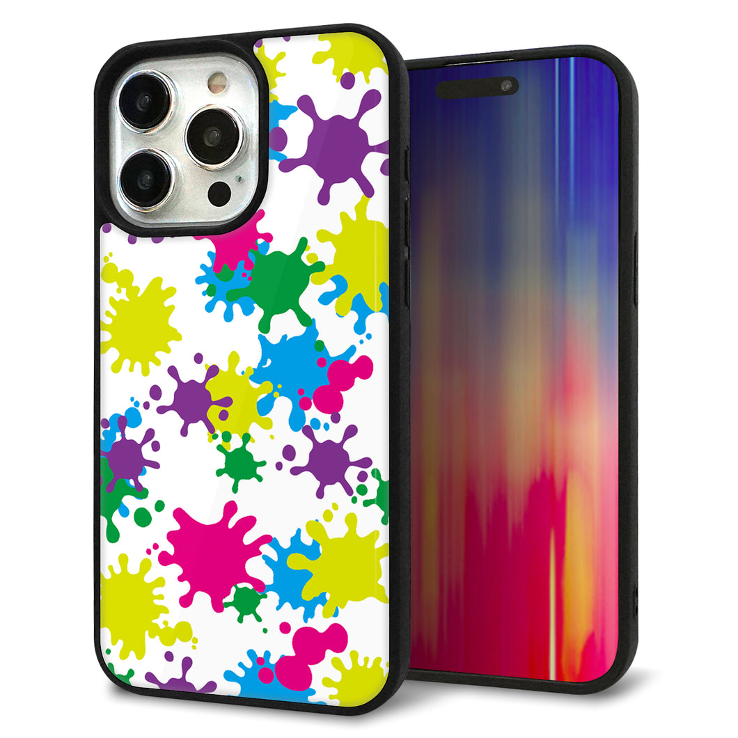 iPhone15 Pro Max 強化ガラス＆TPUスマホケース ガラプリ【MA878 ペイントホワイト】