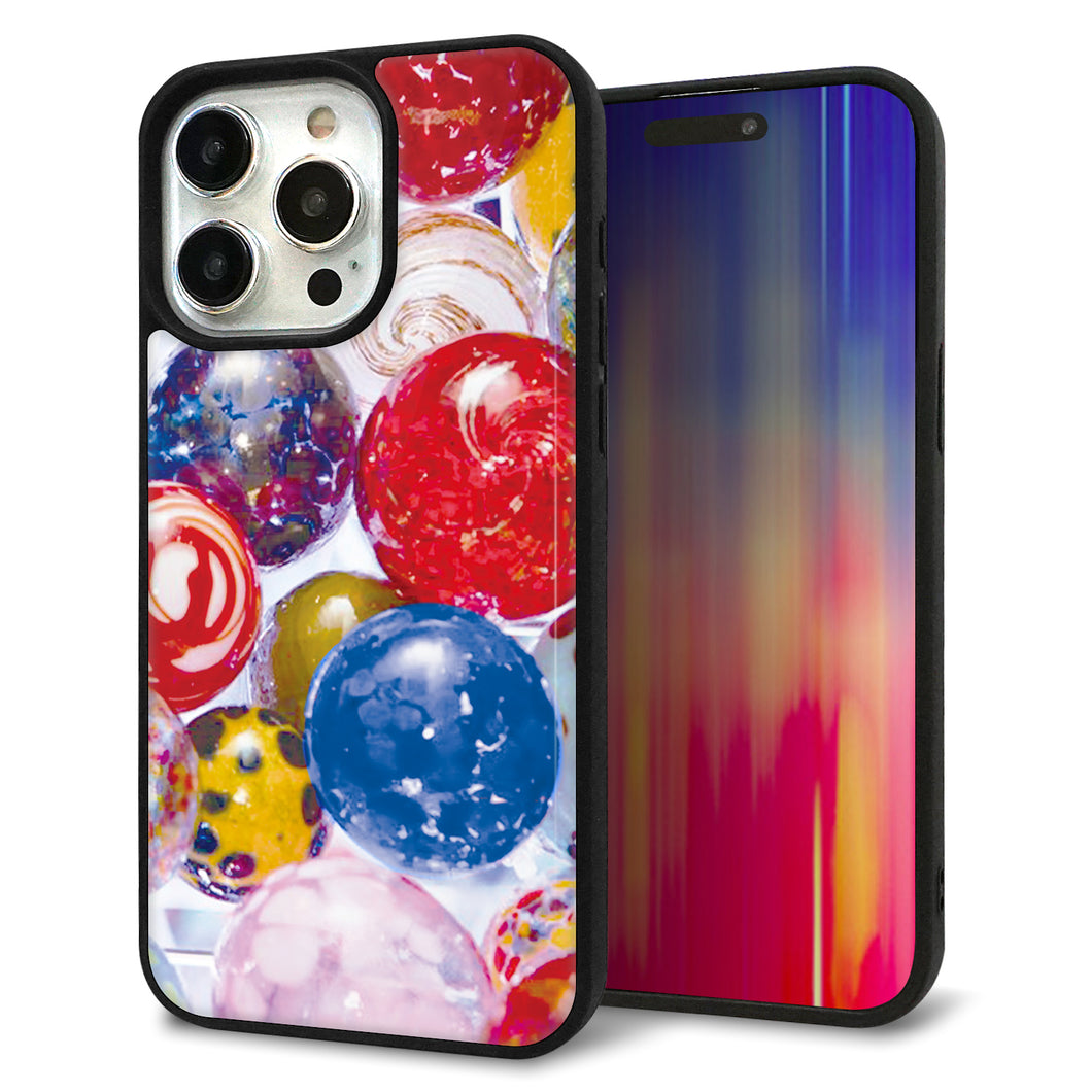 iPhone15 Pro Max 強化ガラス＆TPUスマホケース ガラプリ【MA935 ヨーヨー】