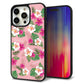 iPhone 15 Pro Max 強化ガラス＆TPUスマホケース ガラプリ【SC882 ハワイアンアロハレトロ（ピンク）】