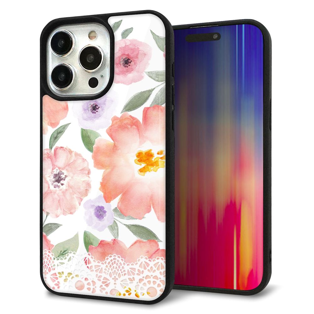 iPhone 15 Pro Max 強化ガラス＆TPUスマホケース ガラプリ【SC944 ドゥ・パフューム２】