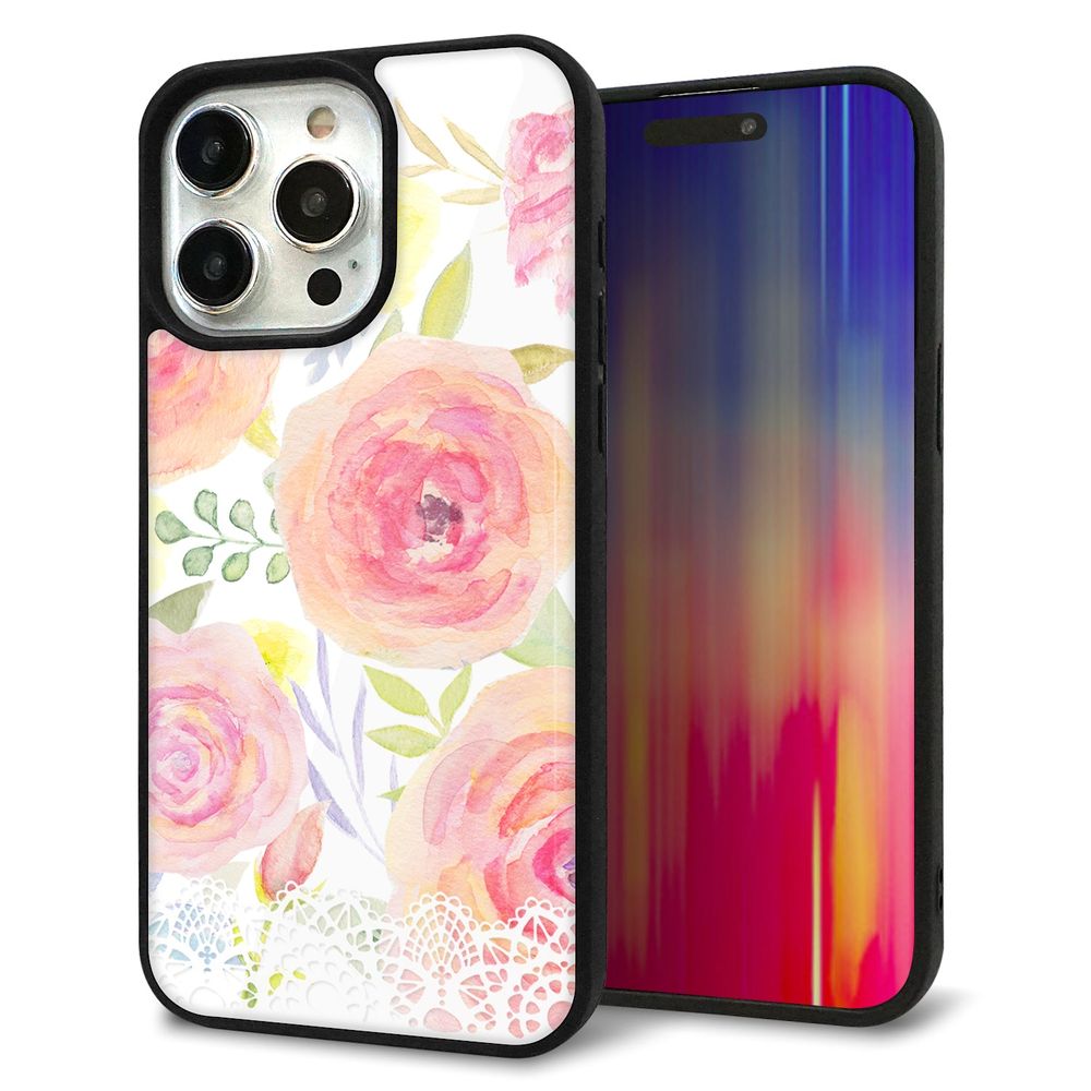 iPhone 15 Pro Max 強化ガラス＆TPUスマホケース ガラプリ【SC945 ドゥ・パフューム３】