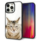 iPhone15 Pro Max 強化ガラス＆TPUスマホケース ガラプリ【VA801 笑福ねこ】