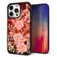 iPhone 15 Pro Max 強化ガラス＆TPUスマホケース ガラプリ【VA824 魅惑の蝶とピンクのバラ】