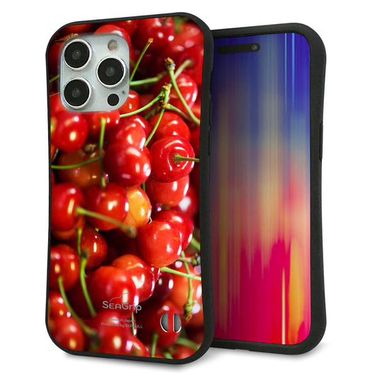iPhone15 Pro Max スマホケース 「SEA Grip」 グリップケース Sライン 【MA883 チェリー】 UV印刷