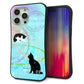 iPhone15 Pro Max スマホケース 「SEA Grip」 グリップケース Sライン 【YJ329 魔法陣猫 キラキラ パステル】 UV印刷