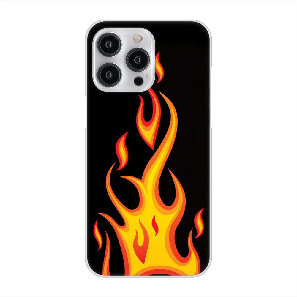 iPhone15 Pro Max 高画質仕上げ 背面印刷 ハードケース 【010 ファイヤー】