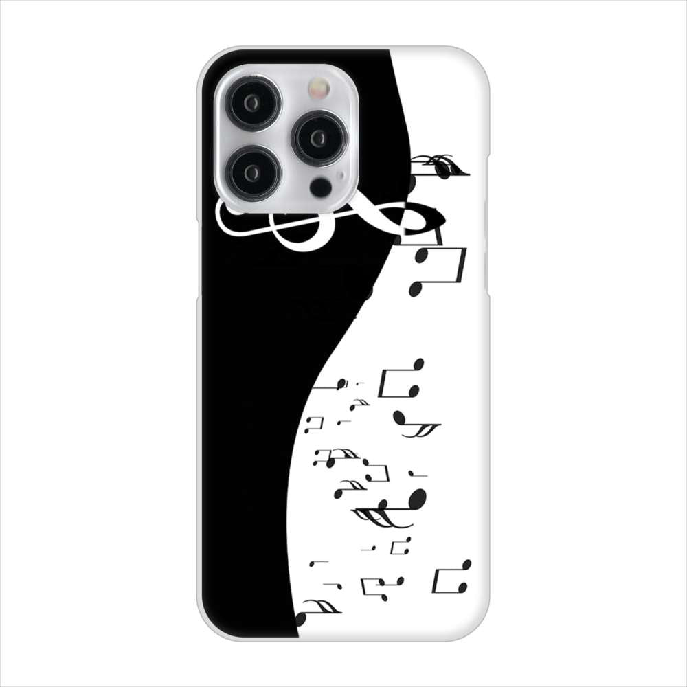 iPhone15 Pro Max 高画質仕上げ 背面印刷 ハードケース音符