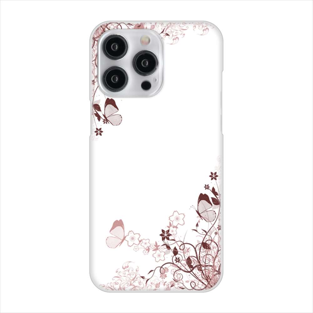 iPhone15 Pro Max 高画質仕上げ 背面印刷 ハードケースバタフライ