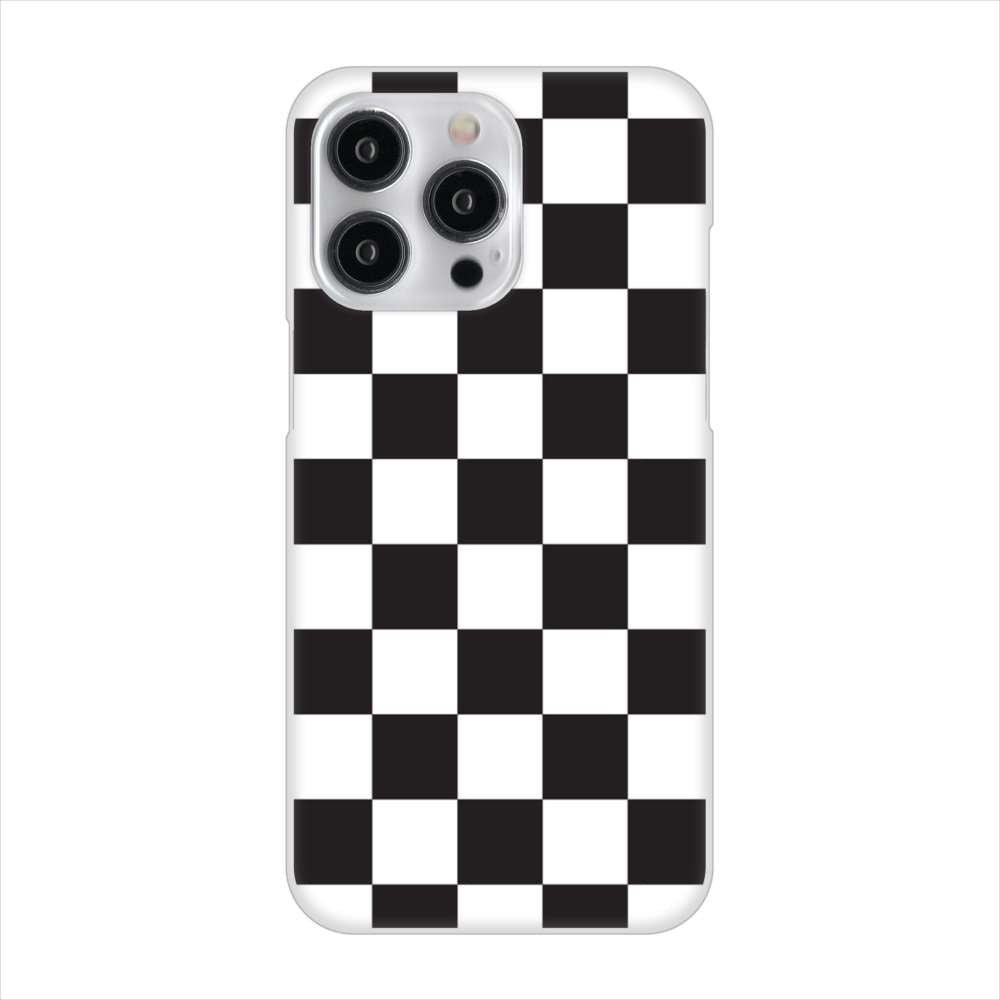 iPhone15 Pro Max 高画質仕上げ 背面印刷 ハードケース 【151 フラッグチェック】