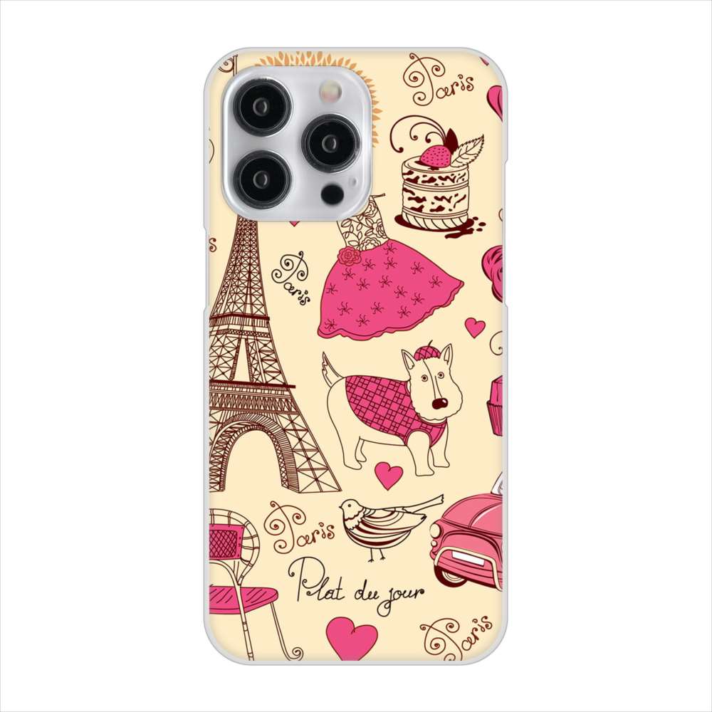 iPhone15 Pro Max 高画質仕上げ 背面印刷 ハードケースLOVE フランス