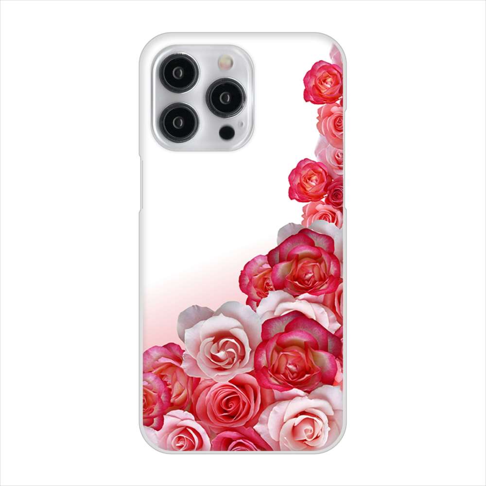 iPhone15 Pro Max 高画質仕上げ 背面印刷 ハードケースロマンチックなバラ