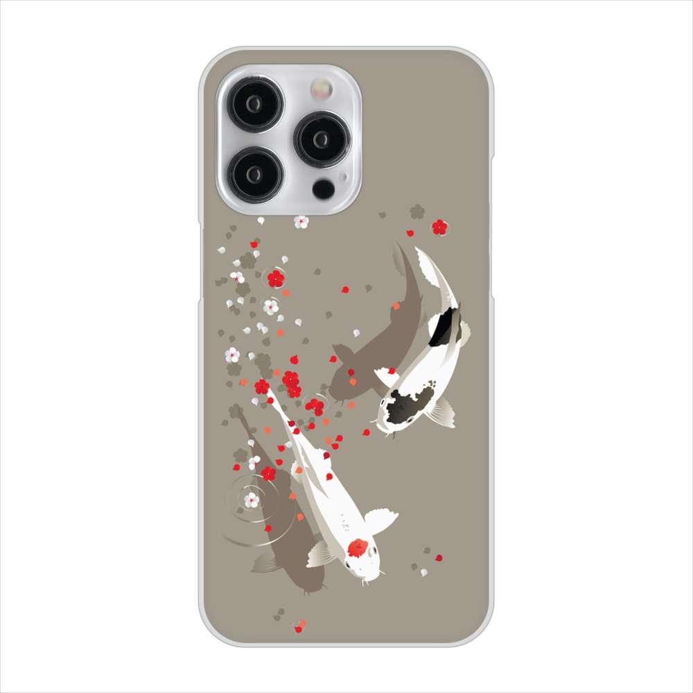 iPhone15 Pro Max 高画質仕上げ 背面印刷 ハードケース 【367 よりそう鯉】