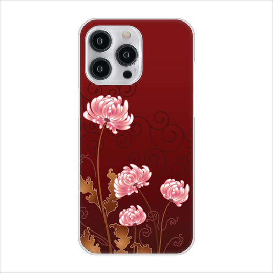 iPhone15 Pro Max 高画質仕上げ 背面印刷 ハードケース 【375 優美な菊】