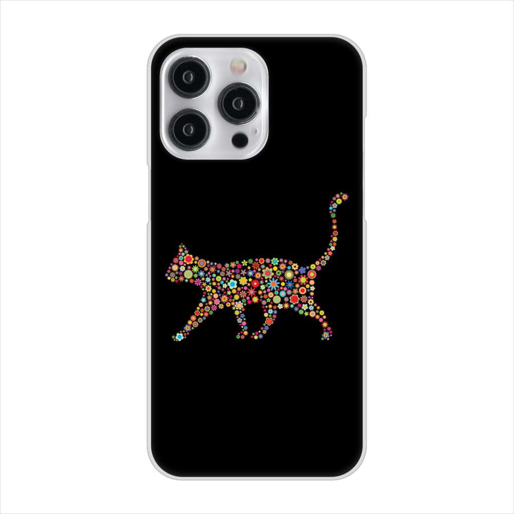 iPhone15 Pro Max 高画質仕上げ 背面印刷 ハードケース 【406 カラフルキャット】