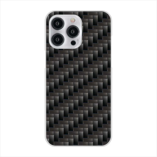 iPhone15 Pro Max 高画質仕上げ 背面印刷 ハードケース 【461 カーボン】