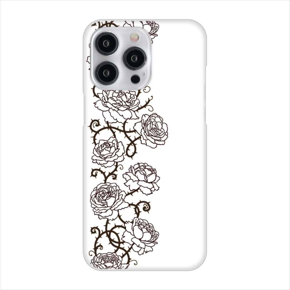 iPhone15 Pro Max 高画質仕上げ 背面印刷 ハードケース 【467 イバラ】