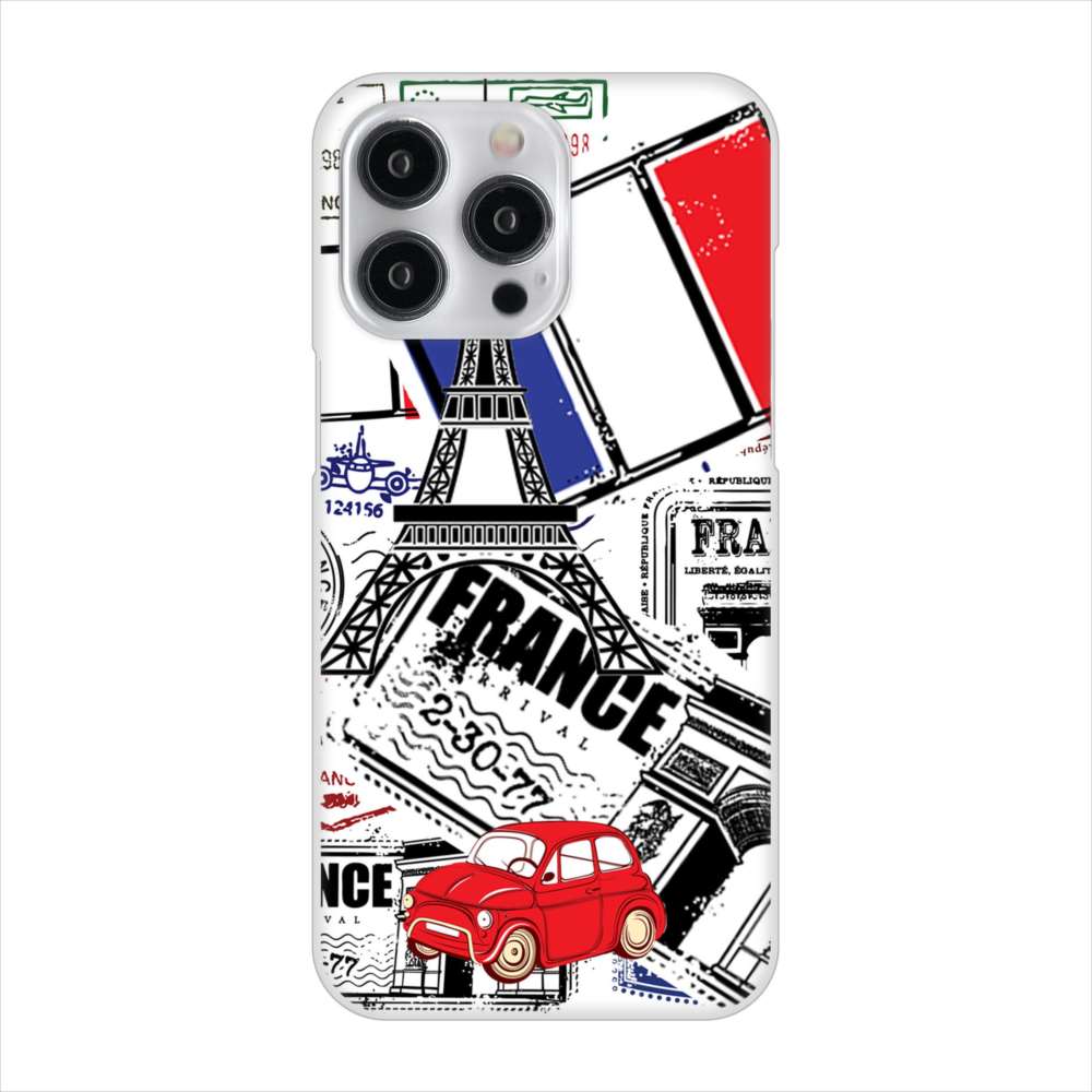 iPhone15 Pro Max 高画質仕上げ 背面印刷 ハードケースLOVE フランス