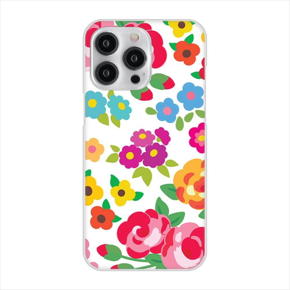 iPhone15 Pro Max 高画質仕上げ 背面印刷 ハードケース 【776 5月のフラワーガーデン】