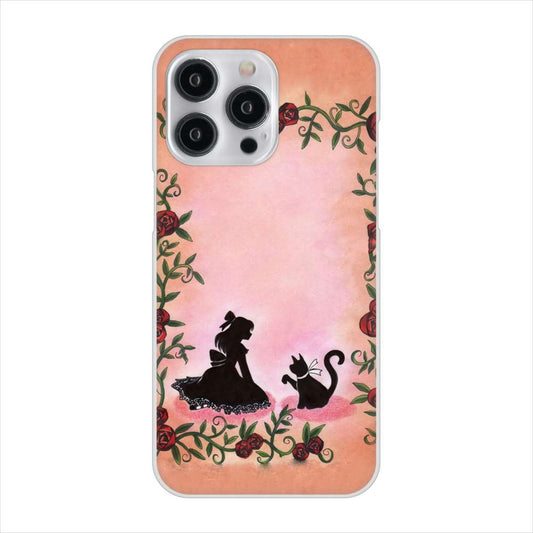 iPhone15 Pro Max 高画質仕上げ 背面印刷 ハードケースお姫様とネコ
