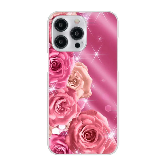 iPhone15 Pro Max 高画質仕上げ 背面印刷 ハードケース 【1182 ピンクの薔薇に誘われて】