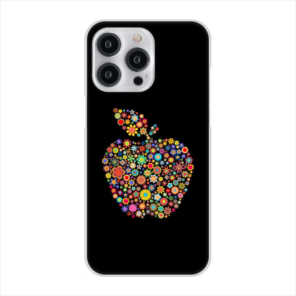 iPhone15 Pro Max 高画質仕上げ 背面印刷 ハードケース 【1195 カラフルアップル】