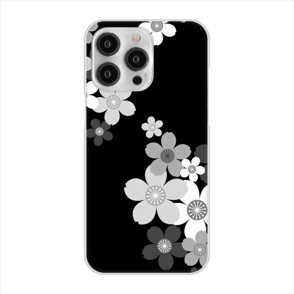 iPhone15 Pro Max 高画質仕上げ 背面印刷 ハードケース 【1334 桜のフレーム】