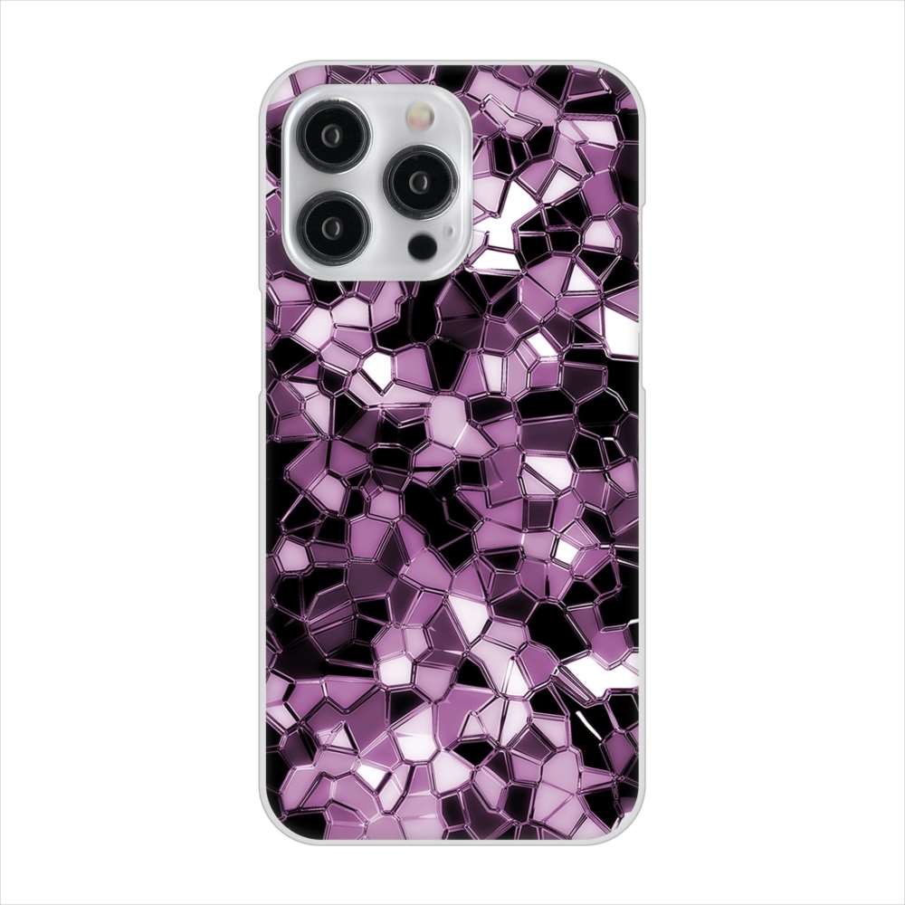 iPhone15 Pro Max 高画質仕上げ 背面印刷 ハードケース 【EK837 テクニカルミラーパープル】
