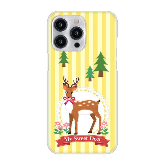 iPhone15 Pro Max 高画質仕上げ 背面印刷 ハードケース 【SC826 森の鹿】