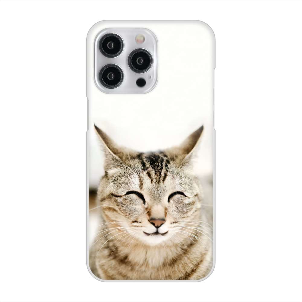 iPhone15 Pro Max 高画質仕上げ 背面印刷 ハードケース 【VA801 笑福ねこ】