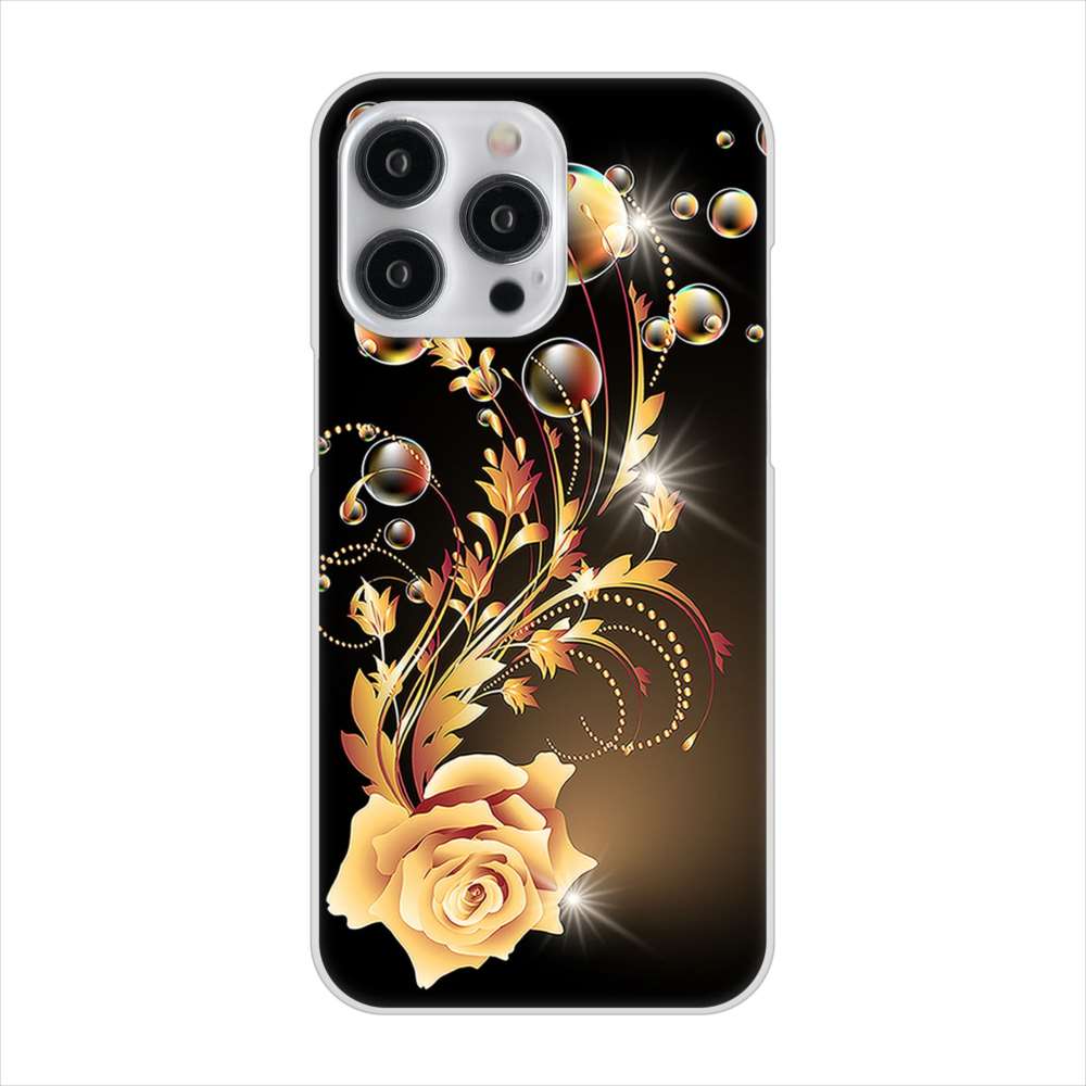iPhone15 Pro Max 高画質仕上げ 背面印刷 ハードケースロマンチックなバラ