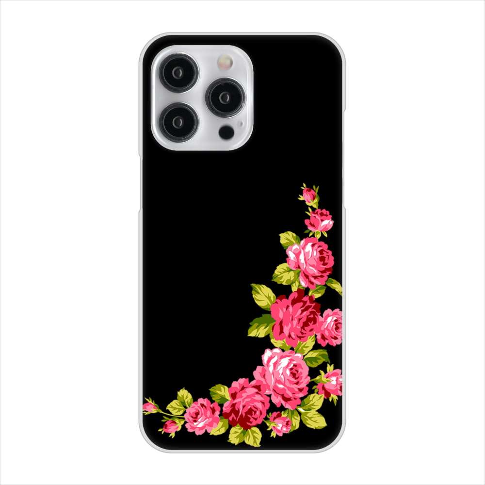 iPhone15 Pro Max 高画質仕上げ 背面印刷 ハードケースロマンチックなバラ