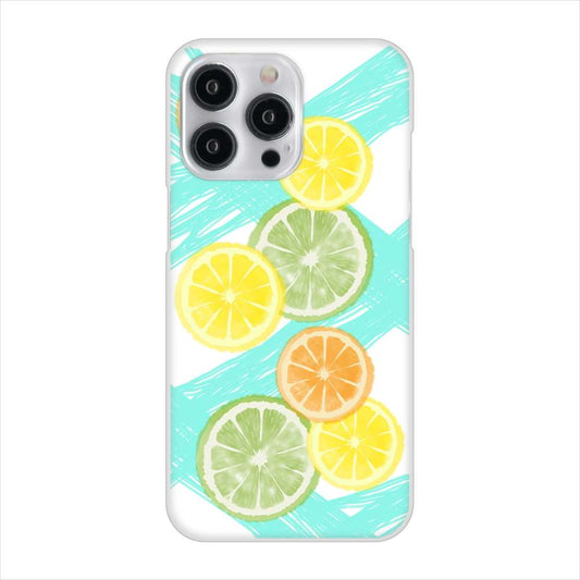 iPhone15 Pro Max 高画質仕上げ 背面印刷 ハードケース 【YJ183 オレンジライム】