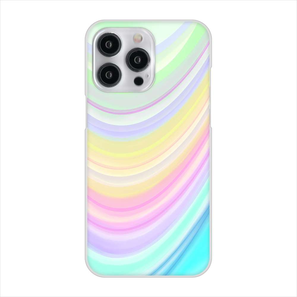 iPhone15 Pro Max 高画質仕上げ 背面印刷 ハードケースレインボー