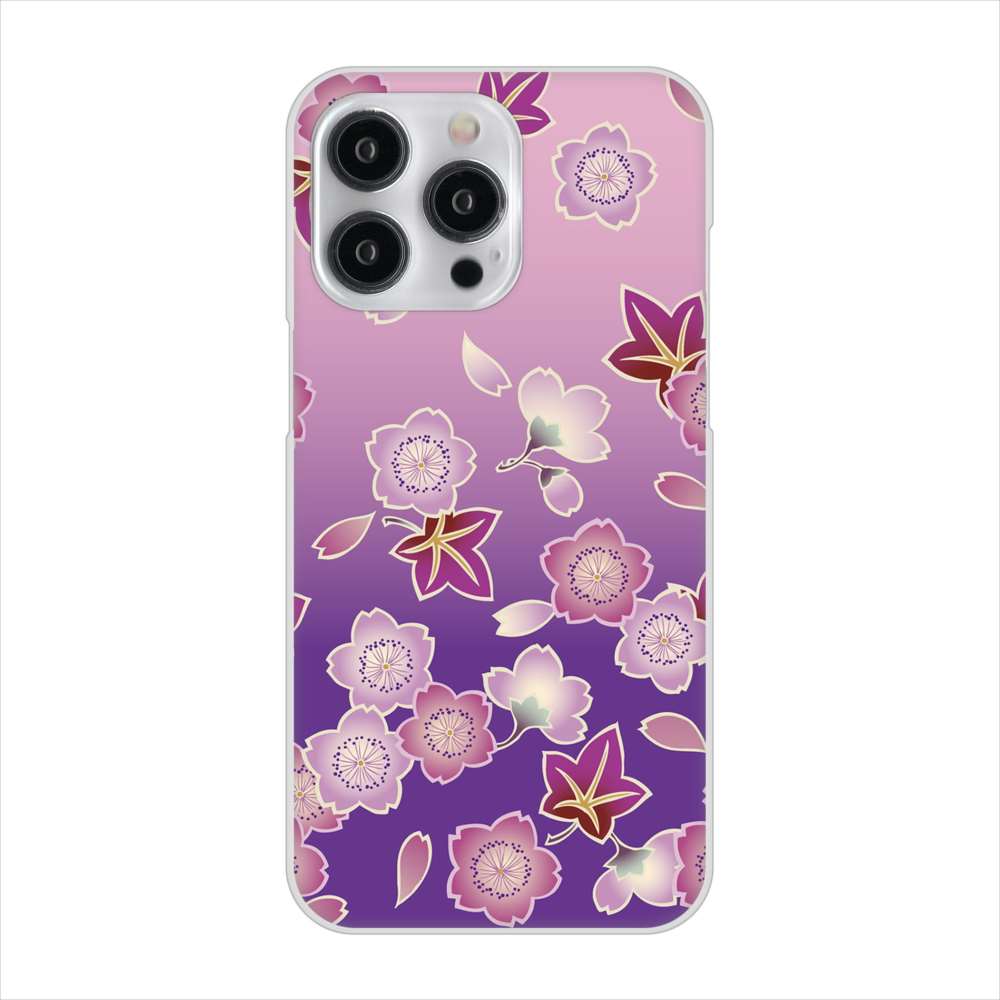 iPhone15 Pro Max 高画質仕上げ 背面印刷 ハードケース和花柄