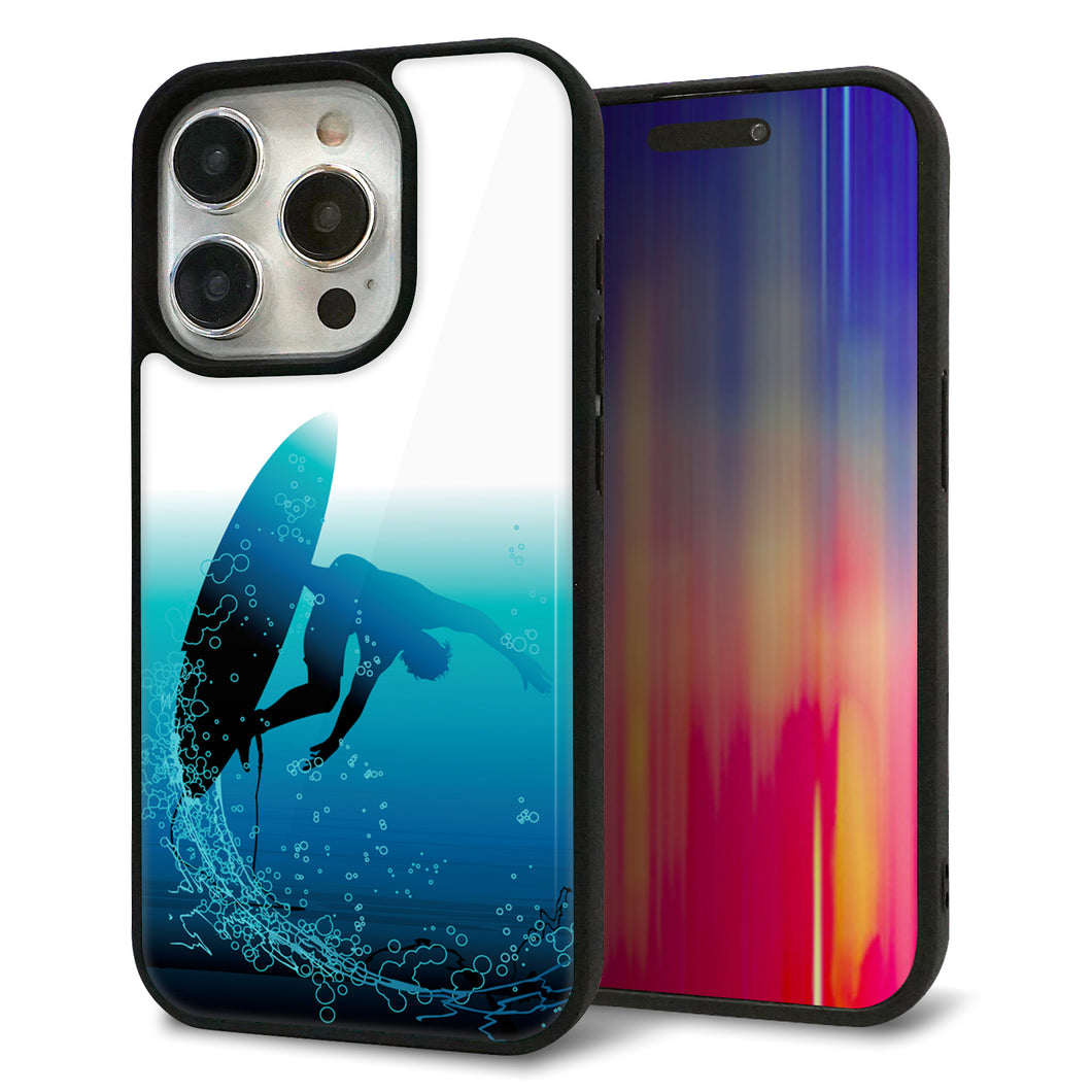 iPhone15 Pro 強化ガラス＆TPUスマホケース ガラプリ【416 カットバック】