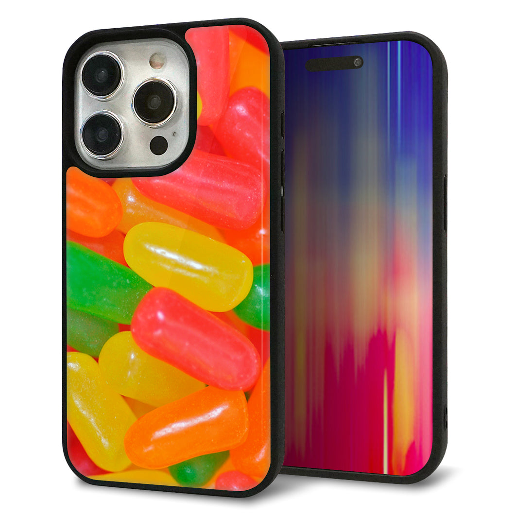 iPhone15 Pro 強化ガラス＆TPUスマホケース ガラプリ【449 ジェリービーンズ】