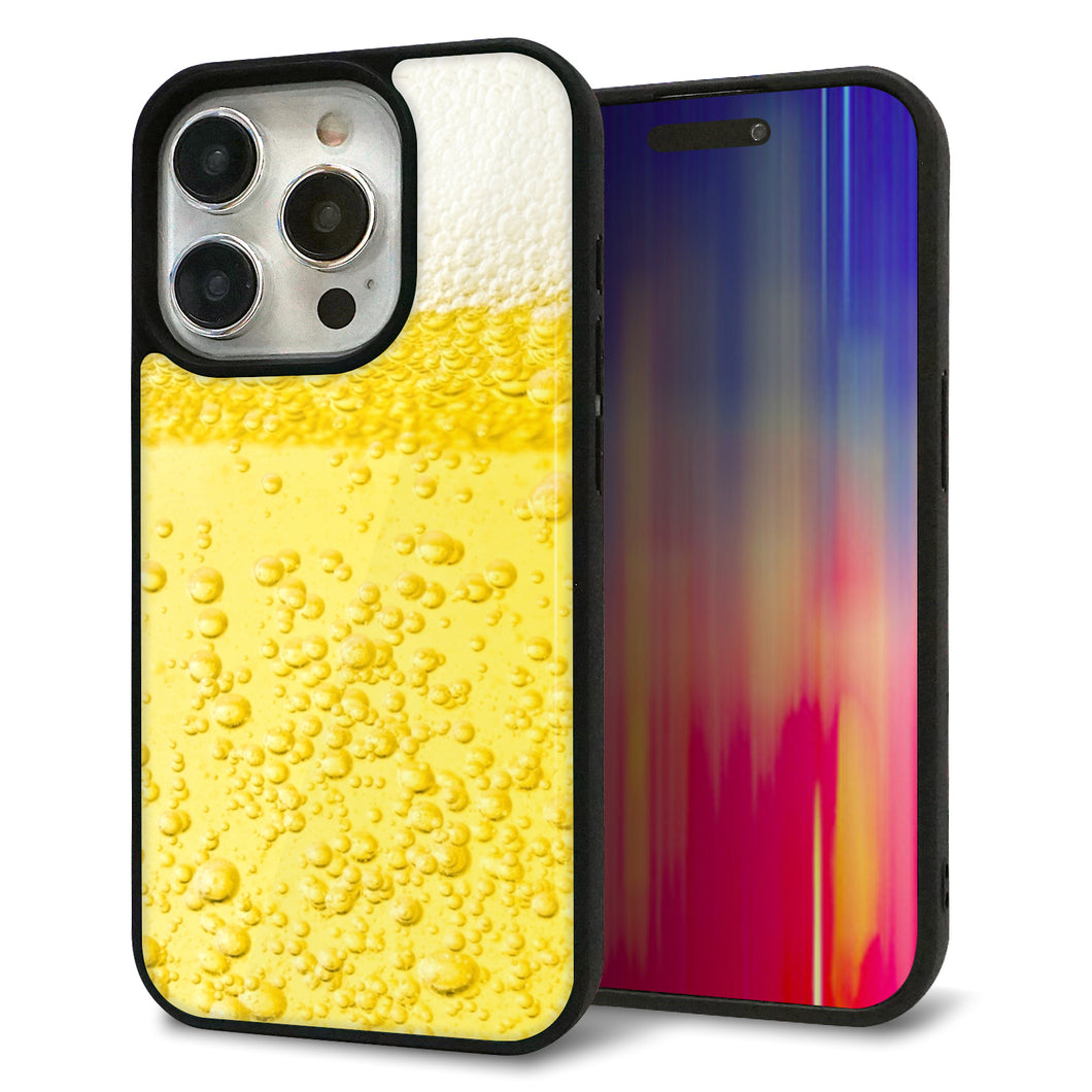 iPhone15 Pro 強化ガラス＆TPUスマホケース ガラプリ【450 生ビール】