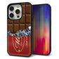 iPhone15 Pro 強化ガラス＆TPUスマホケース ガラプリ【535 板チョコ-エンジ包装】