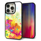 iPhone15 Pro 強化ガラス＆TPUスマホケース ガラプリ【647 ハイビスカスと蝶】