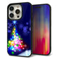 iPhone15 Pro 強化ガラス＆TPUスマホケース ガラプリ【720 白銀のクリスマスツリー】