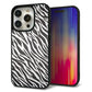 iPhone15 Pro 強化ガラス＆TPUスマホケース ガラプリ【1057 デザインゼブラ（GL）】