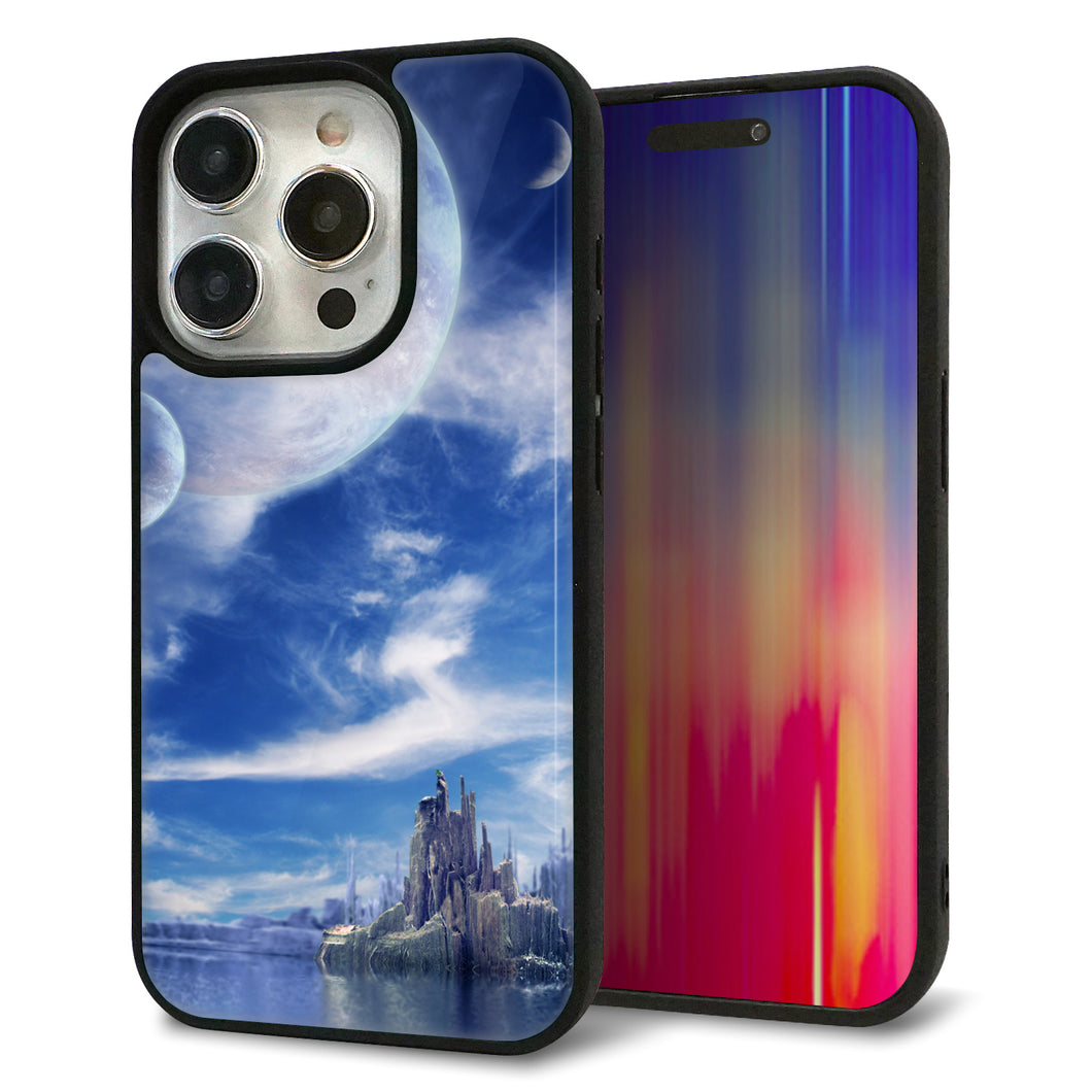 iPhone15 Pro 強化ガラス＆TPUスマホケース ガラプリ【1270 広がる宇宙】