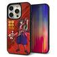 iPhone15 Pro 強化ガラス＆TPUスマホケース ガラプリ【AB807 真田幸村 イラストと家紋】