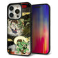 iPhone 15 Pro 強化ガラス＆TPUスマホケース ガラプリ【HA238 風神雷神 和柄】
