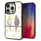 iPhone15 Pro 強化ガラス＆TPUスマホケース ガラプリ【HA274 オカメインコ 花】