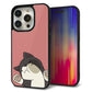 iPhone15 Pro 強化ガラス＆TPUスマホケース ガラプリ【HA289 むぎゅっとクロ】