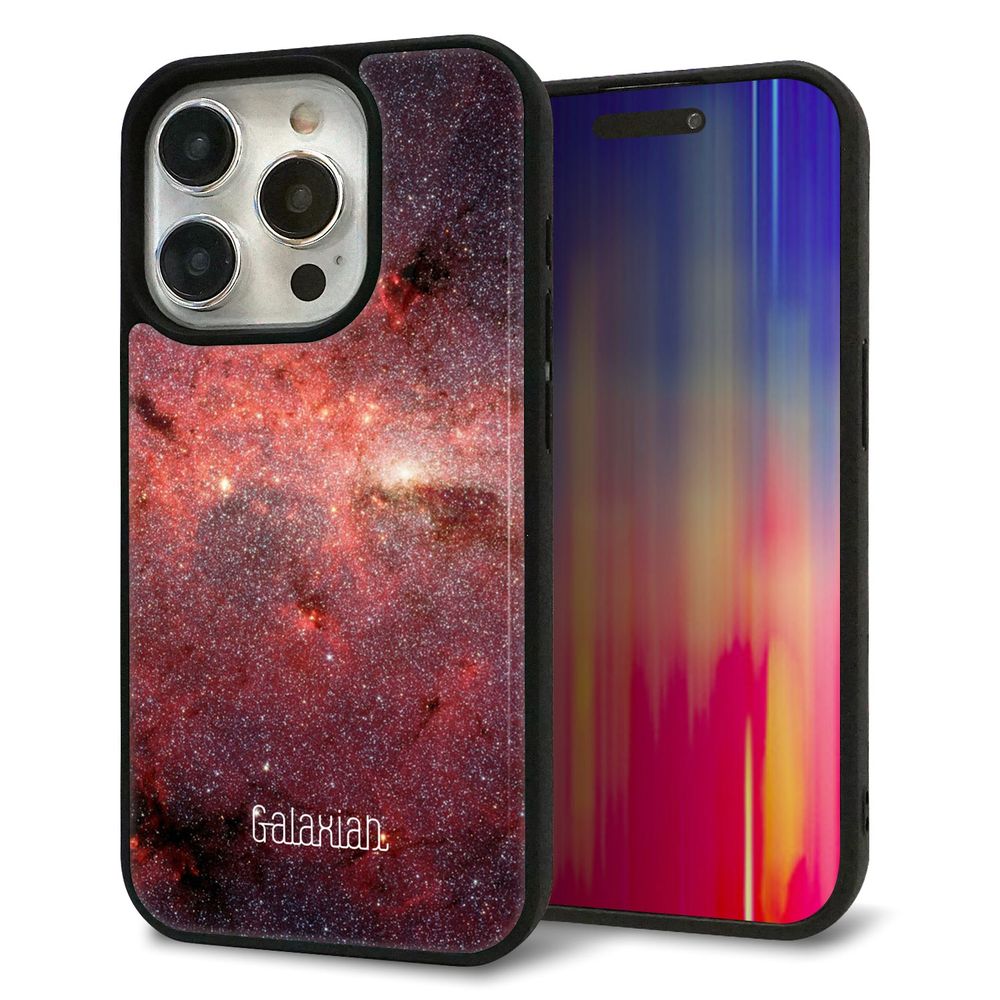 iPhone 15 Pro 強化ガラス＆TPUスマホケース ガラプリ【KM923 Galaxias Red】