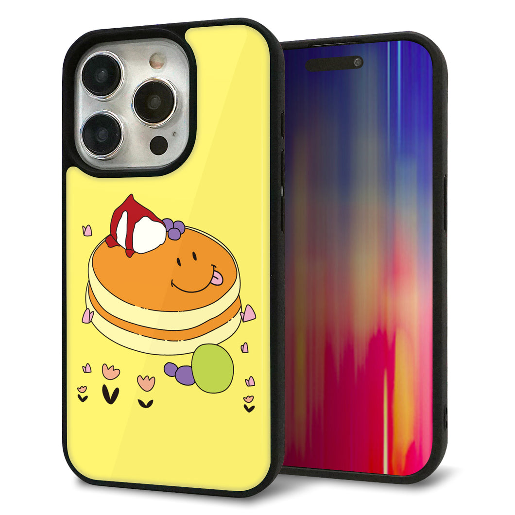 iPhone15 Pro 強化ガラス＆TPUスマホケース ガラプリ【MA901 パンケーキ】